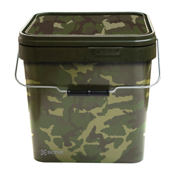 Sonik Camo Square Bucket in de groep Opslag / Opslag van grondvoer en haakaas bij Sportfiskeprylar.se (FC0039r)