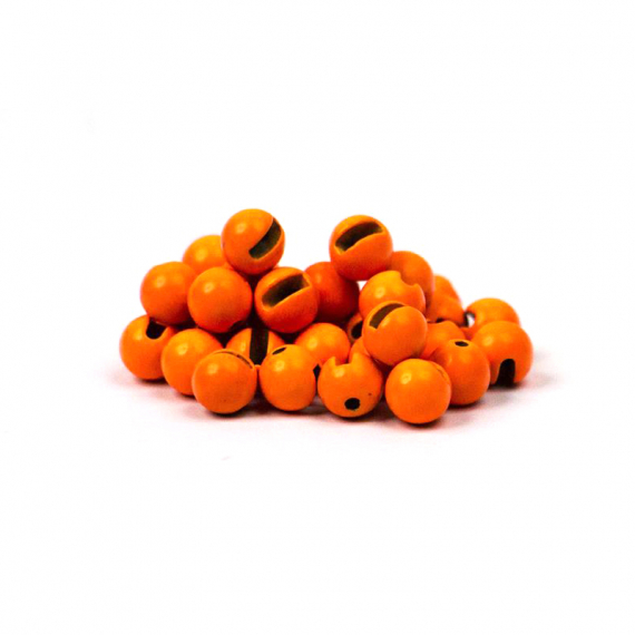 Fly Dressing Slotted Tungsten Beads 3mm, Fluo Orange in de groep Haken & Terminal Tackle / Vliegvis bindmateriaal / Vliegbindmateriaal / Shanks & Parels bij Sportfiskeprylar.se (FD-C2303)
