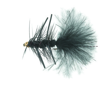 B.H. Rubber Leg Wooly Black Daiichi 1720 #8 in de groep Kunstaas / Vliegen / Streamers bij Sportfiskeprylar.se (FL20001)