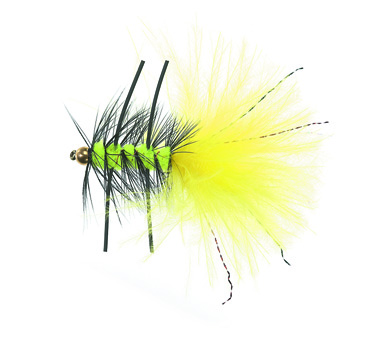 B.H. Rubber Leg Wooly Fluo Yellow Daiichi 1720 #8 in de groep Kunstaas / Vliegen / Streamers bij Sportfiskeprylar.se (FL20007)
