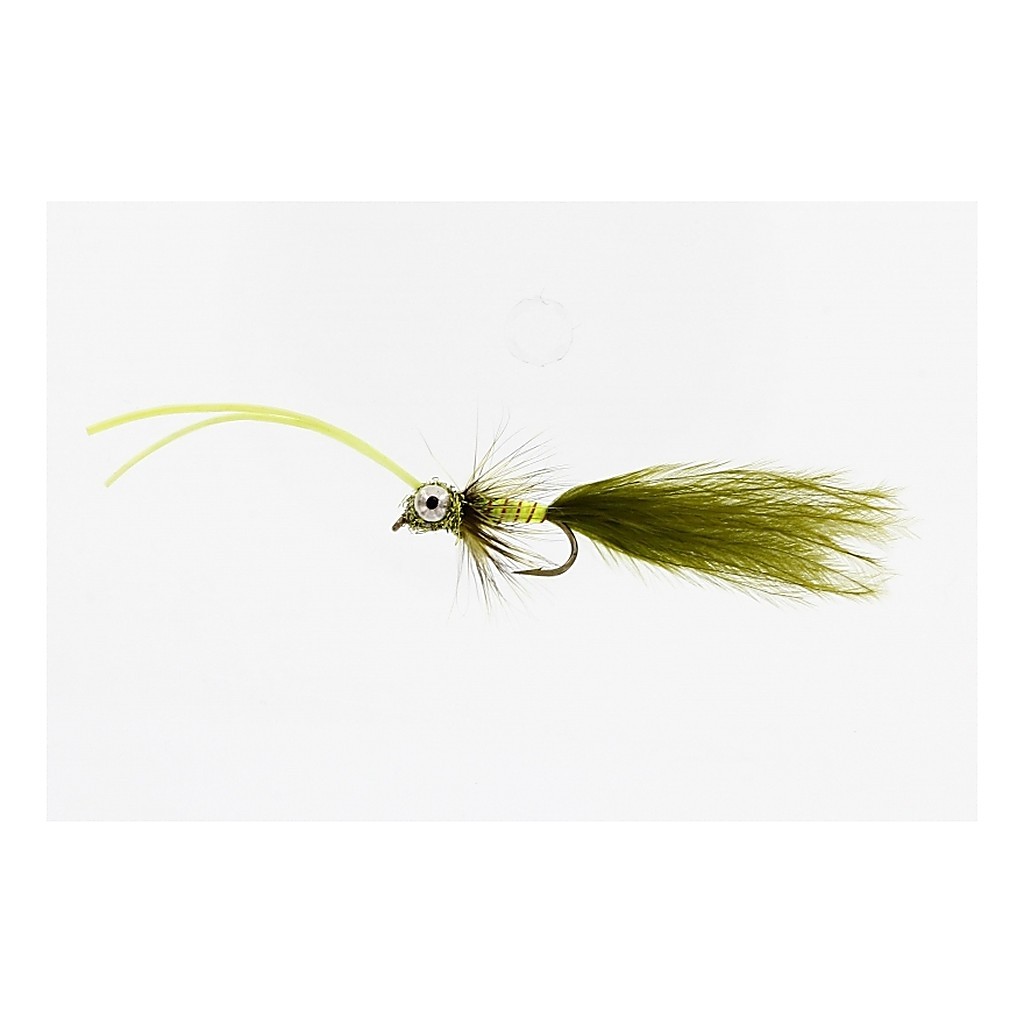 Small Dredger Rubberlegs Olive/Chartreuse in de groep Kunstaas / Vliegen / Streamers bij Sportfiskeprylar.se (FL22042)