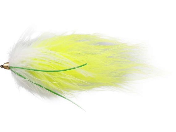 Marabou Worm White/Chartreuse in de groep Vismethoden / Vliegvissen / Vliegen / Streamers bij Sportfiskeprylar.se (FL24064r)