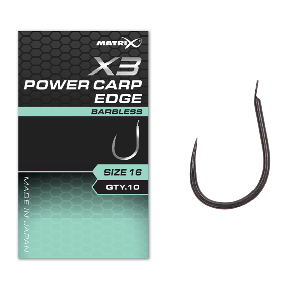 Matrix X3 Power Carp Edge Barbless in de groep Haken & Terminal Tackle / Haken / Enkele haken bij Sportfiskeprylar.se (GHK174r)