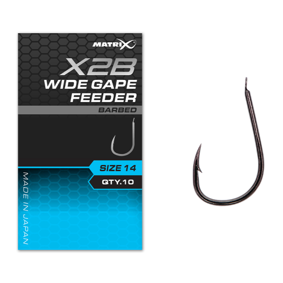 Matrix X2B Wide Gape Feeder Barbed in de groep Haken & Terminal Tackle / Haken / Enkele haken bij Sportfiskeprylar.se (GHK204r)