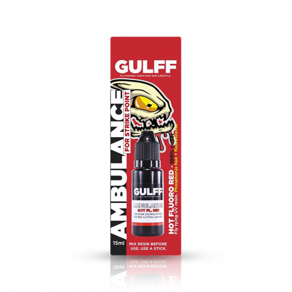 Gulff Ambulance Red 15ml in de groep Gereedschappen en accessoires / Superlijm en epoxy / UV-lijm bij Sportfiskeprylar.se (GU15AR)