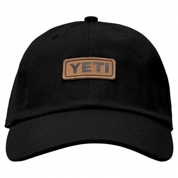 Yeti Leather Logo Badge 6 Panel Soft Crown Hat Black in de groep Kleding & Schoenen / Petten, mutsen en overig / Petten / Dad caps bij Sportfiskeprylar.se (H007B)