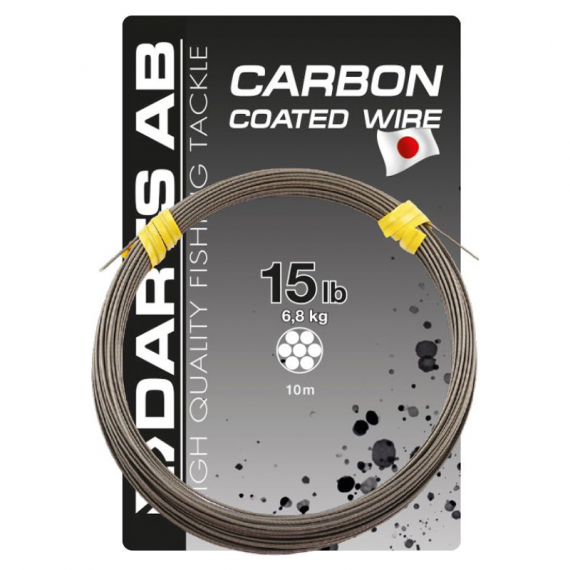 Darts Carbon Coated Wire in de groep Haken & Terminal Tackle / Voor zeevissen en materiaal voor onderlijnen / Onderlijnmateriaal / Verenstaal bij Sportfiskeprylar.se (H511-60r)