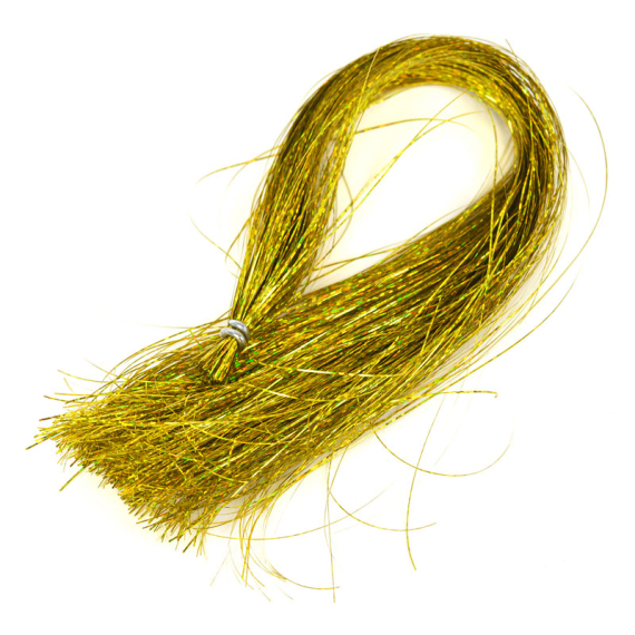 Flashabou - holografisk Holo yellow in de groep Haken & Terminal Tackle / Vliegvis bindmateriaal / Vliegbindmateriaal / Flash & Syntetics bij Sportfiskeprylar.se (H6940)