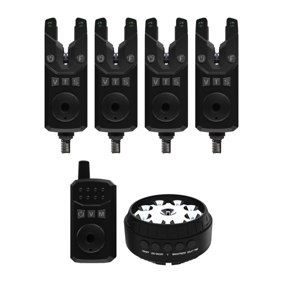 Sonik SKS2 Alarm Set 4+1 + Bivvy Lamp in de groep Gereedschappen en accessoires / Beetmelders en indicatoren / Beetmelders bij Sportfiskeprylar.se (HC0084)