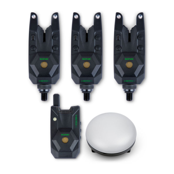 Sonik Herox Bite Alarm Set 3+1+Bl R G B in de groep Gereedschappen en accessoires / Beetmelders en indicatoren / Beetmelders bij Sportfiskeprylar.se (HC0101)