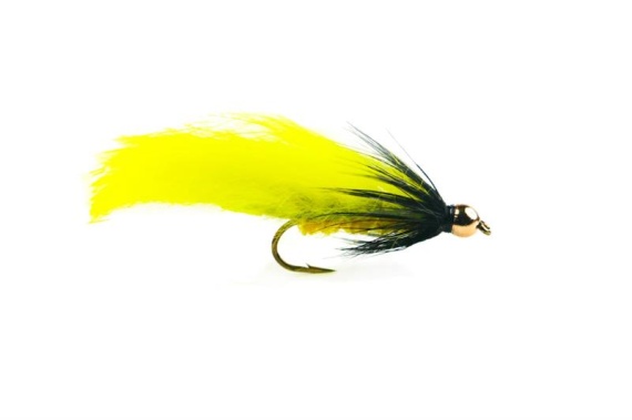 Zonker Yellow/Black Streamer size 8 in de groep Kunstaas / Vliegen / Streamers bij Sportfiskeprylar.se (HF0213-8)