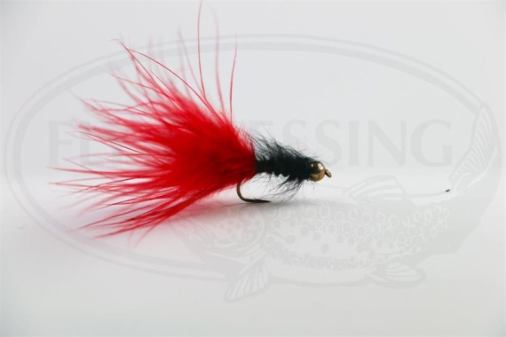 Marabou Streamer Red/Black # 8 in de groep Kunstaas / Vliegen / Streamers bij Sportfiskeprylar.se (HF1243-8)
