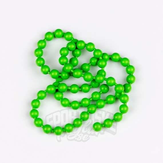 Flourescent Bead Chain Medium #132 Fluo Green in de groep Haken & Terminal Tackle / Vliegvis bindmateriaal / Vliegbindmateriaal / Cones bij Sportfiskeprylar.se (HL-FBC132)