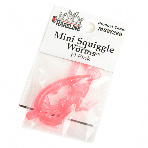 Mini Squiggle Worms #289 Fl Pink in de groep Haken & Terminal Tackle / Vliegvis bindmateriaal / Vliegbindmateriaal / Andere synthetische materialen bij Sportfiskeprylar.se (HL-MSW289)