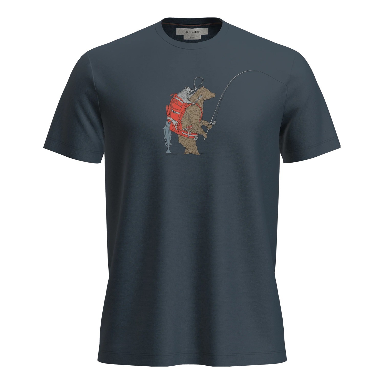 Icebreaker M\'s Merino 150 Tech Lite SS Tee Bear Catch Abyss in de groep Kleding & Schoenen / Kleding / T-shirts bij Sportfiskeprylar.se (IB0A57FUZ431001r)
