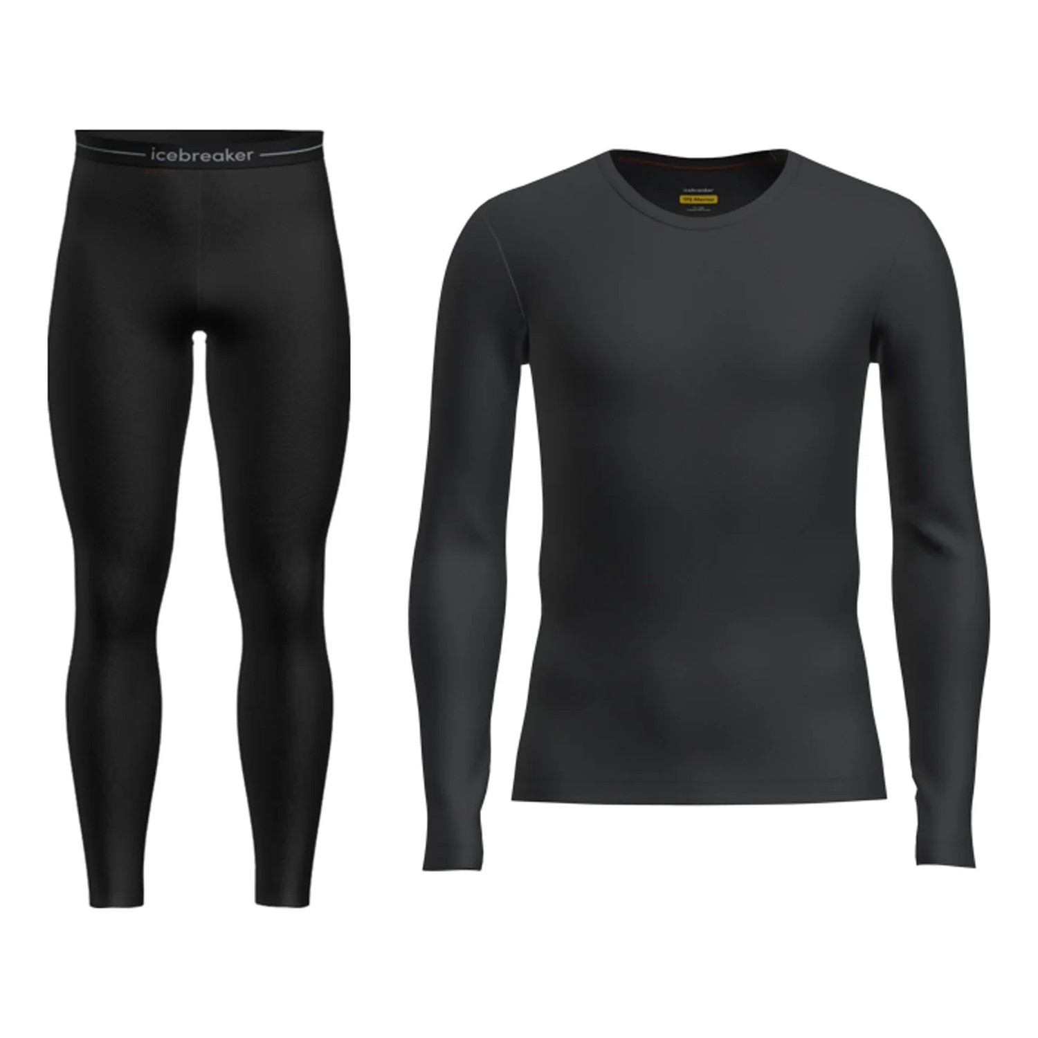 Icebreaker M\'s Merino 175 Everyday LS Crew & Leggings Set Black in de groep Kleding & Schoenen / Kleding / Onderkleding & Ondergoed / Basislaag set bij Sportfiskeprylar.se (IB0A57P30011001r)