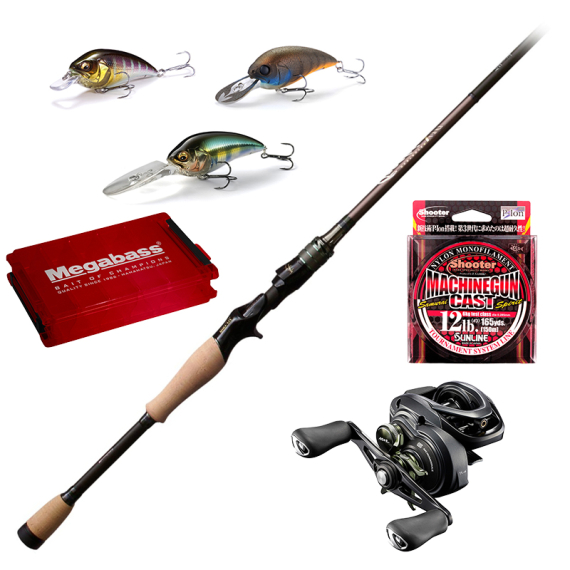 Megabass Orochi X10 F4-68XT Jabberwock Super-Z Crank Combo in de groep Combo\'s / Werpcombinaties / Baars Werpkombinasjon bij Sportfiskeprylar.se (JABBERWOCKCRANKCOMBO)