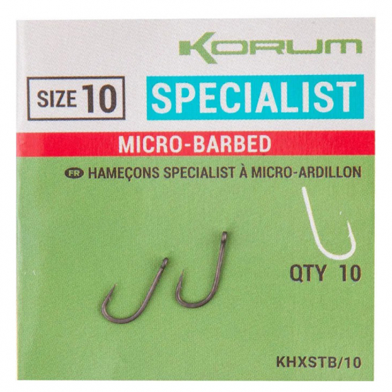 Korum XPERT Specialist Micro Barbed Hooks in de groep Haken & Terminal Tackle / Haken / Specimenhaken bij Sportfiskeprylar.se (KHXSTB-06r)