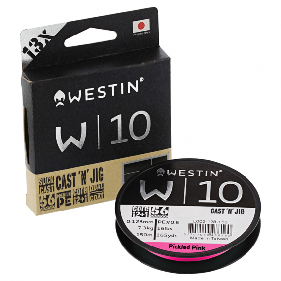 Westin W10 13-Braid Cast \'N\' Jig 110m Pickled Pink in de groep Lijnen / Gevlochten Lijnen bij Sportfiskeprylar.se (L004-080-110r)