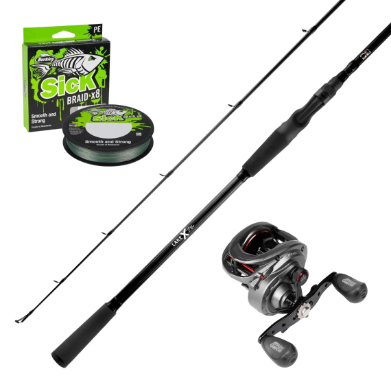Lake X Pike Casting & Abu Garcia Max 41 LH 8\'3\'\' 40-100g Combo in de groep Combo\'s / Werpcombinaties / Baitcaster Set Snoek bij Sportfiskeprylar.se (LAKEXABUMAXSICKBRAIDCOMBO)