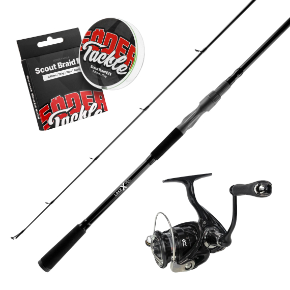 Lake X Pike Spinning 8\'6\'\' Fast Action XH 70-150g & Daiwa Pitch Black in de groep Combo\'s / Spinvis combo\'s / Snoek Spinmolen Set bij Sportfiskeprylar.se (LAKEXDAIWAPITCHBLACCOMBO)