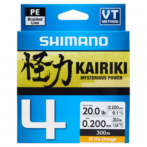Shimano Kairiki 4, Orange - 150m in de groep Lijnen / Gevlochten Lijnen bij Sportfiskeprylar.se (LDM54TE0810015HORANGEr)