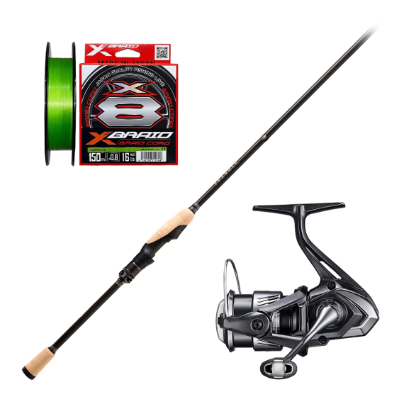 Megabass Levante - F3.1/2-70LVS Shakyhead & Miravel Combo in de groep Combo\'s / Spinvis combo\'s / Baars Spinhengel Set bij Sportfiskeprylar.se (LEVATNE26MIRAVEL)