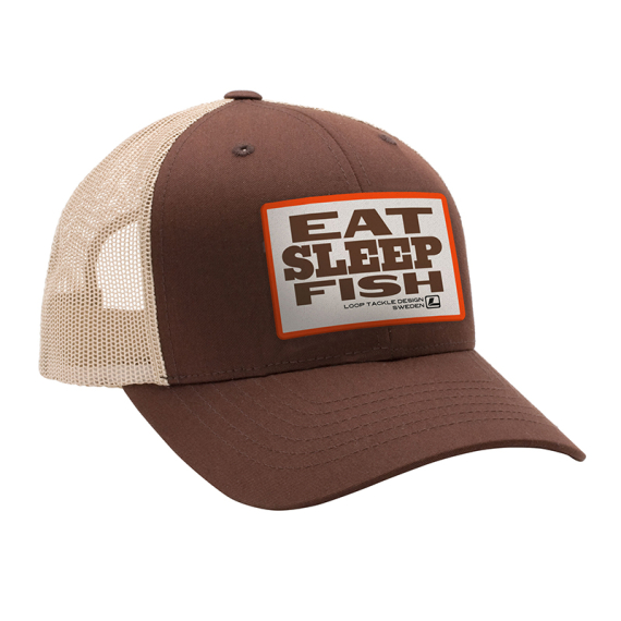 Loop Eat Sleep Fish Cap - Brown/Khaki in de groep Kleding & Schoenen / Petten, mutsen en overig / Petten bij Sportfiskeprylar.se (LFC-46)