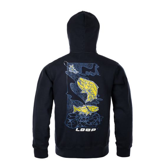Loop M\'s Logo Hoodie Atlantic Salmon Navy in de groep Kleding & Schoenen / Kleding / Truien / Hoodies bij Sportfiskeprylar.se (LMLHAS01-703-2XLr)