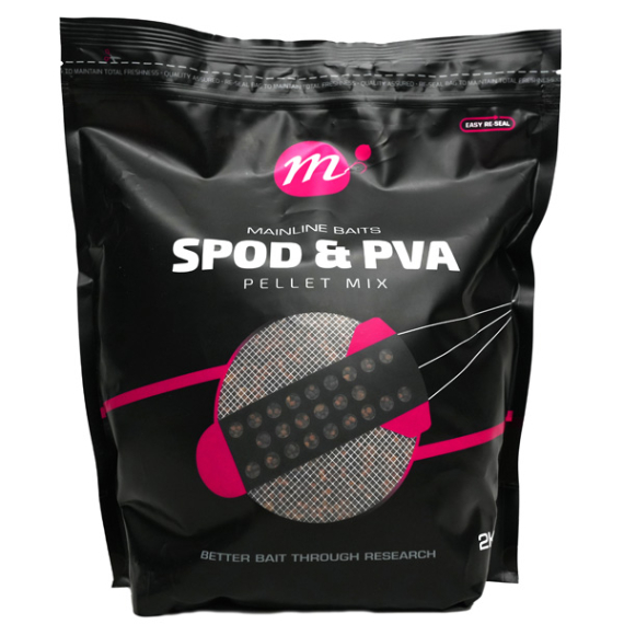 Mainline Spod & PVA Pellet Mix 2kg in de groep Kunstaas / Boilies, Haakaas & Grondaas / Pellets bij Sportfiskeprylar.se (M06007)