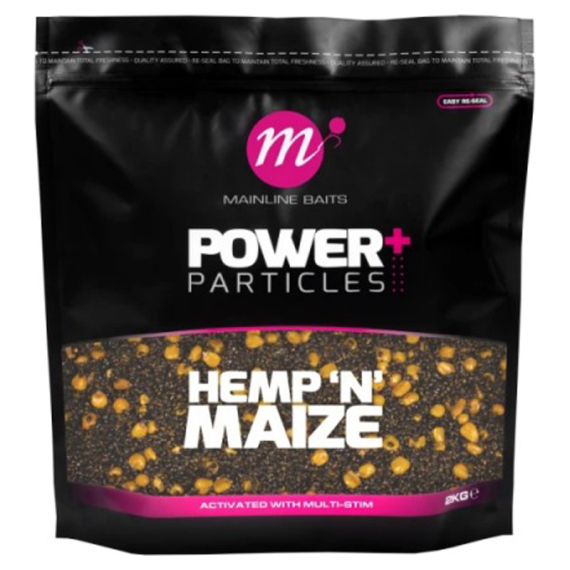 Mainline Power+ Hemp & Maize - 2kg in de groep Kunstaas / Boilies, Haakaas & Grondaas / Particles bij Sportfiskeprylar.se (M37024)