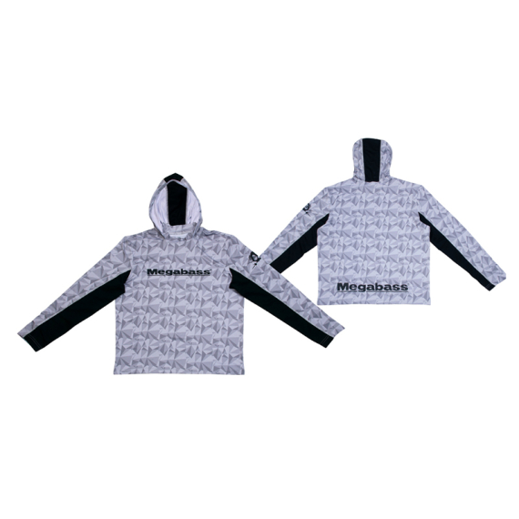 Megabass Game Hoodie White - XL in de groep Kleding & Schoenen / Kleding / Truien / T-shirts met lange mouwen bij Sportfiskeprylar.se (MB497292)