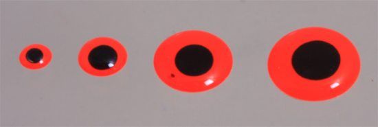 Epoxy Eyes 9mm - Fluo Red in de groep Haken & Terminal Tackle / Vliegvis bindmateriaal / Vliegbindmateriaal / Ogen bij Sportfiskeprylar.se (MEY6-405)