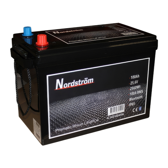 Nordström Lithium 24v Batteri 100 Ah BT in de groep Marine Elektronica & Boot / Batterijen & Opladers / Batterijen / Lithium batterijen bij Sportfiskeprylar.se (N-24V100AHBL)