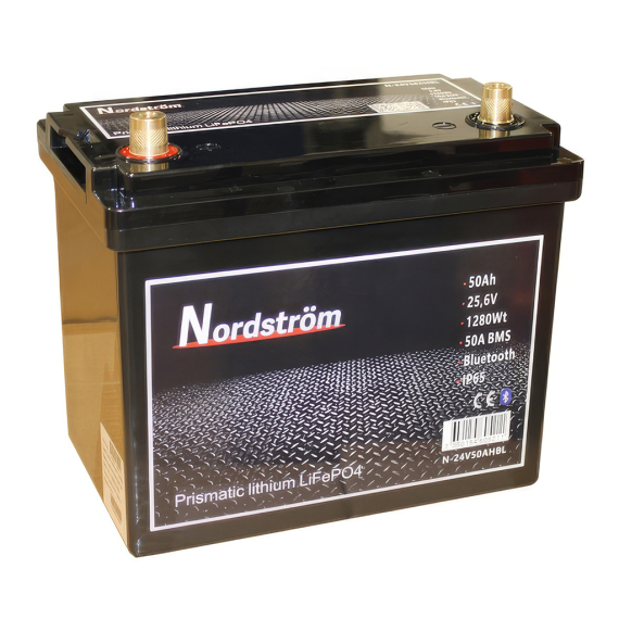 Nordström Lithium 24v Batteri 50 Ah BT in de groep Marine Elektronica & Boot / Batterijen & Opladers / Batterijen / Lithium batterijen bij Sportfiskeprylar.se (N-24V50AHBL)