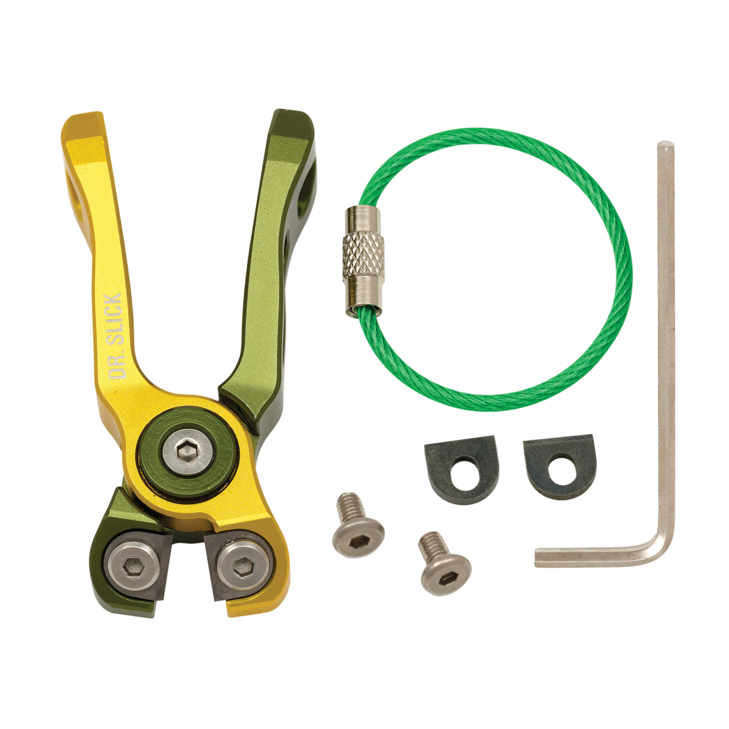 Dr. Slick Cyclone Nipper NATCO Gold and Green Aluminum Frame in de groep Gereedschappen en accessoires / Tangen & Scharen / Lijnknippers & Scharen bij Sportfiskeprylar.se (NFD9324-NATCO)