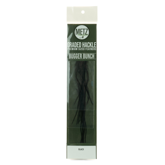 Metz Hackle Bugger Bunch 3pcs in de groep Haken & Terminal Tackle / Vliegvis bindmateriaal / Vliegbindmateriaal / Veren & Capes / Hackle bij Sportfiskeprylar.se (NFD9575-Blackr)