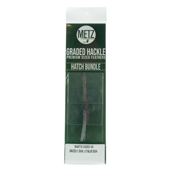 Metz Hackle Hatch Bundle 3-pcs in de groep Haken & Terminal Tackle / Vliegvis bindmateriaal / Vliegbindmateriaal / Veren & Capes / Hackle bij Sportfiskeprylar.se (NFD9577-18r)