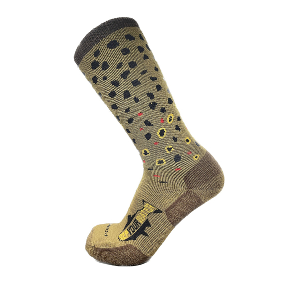 RepYourWater Merino Socks Brown Trout in de groep Kleding & Schoenen / Kleding / Onderkleding & Ondergoed / Sokken bij Sportfiskeprylar.se (NFD9737-Mr)