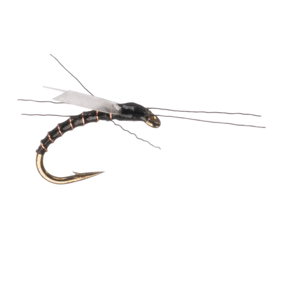 Umpqua 1 O\'clock Midge Gonzales Black in de groep Kunstaas / Vliegen / Nimfen bij Sportfiskeprylar.se (NFD9903-18r)