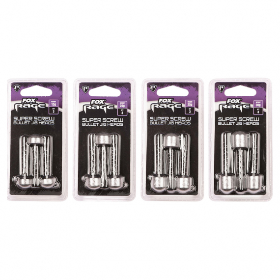 Fox Rage Super Screws 3pcs in de groep Haken & Terminal Tackle / Jigkoppen / Inschroefkoppen bij Sportfiskeprylar.se (NJX125r)