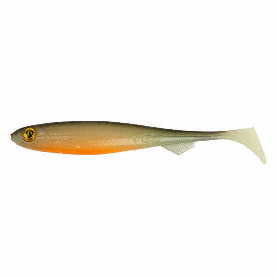 Fox Rage Slick Shad 9 cm / 3.5\'\' (bulk) - UV Hot Olive in de groep Kunstaas / Softbaits / Baars Softbaits & Snoekbaars Softbaits bij Sportfiskeprylar.se (NSC053)