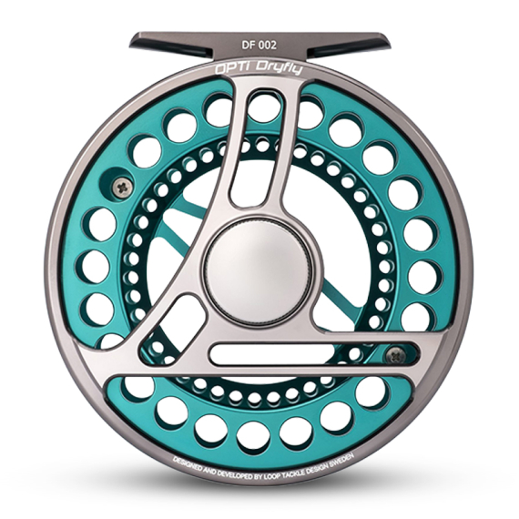 Loop Opti Fly Reel Aurora Turquoise in de groep Reels / Vliegvisreels & extra spoelen / Vliesvisreels bij Sportfiskeprylar.se (ODFT-Lr)