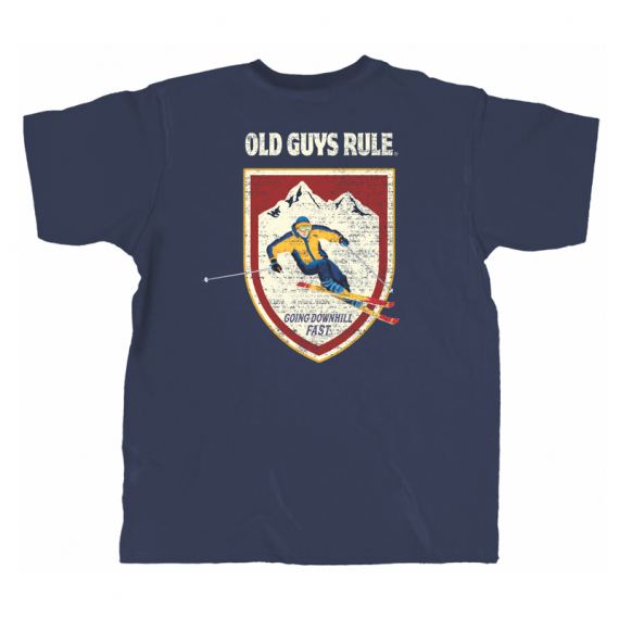 Old Guys Rule Downhill Skier T-Shirt in de groep Kleding & Schoenen / Kleding / T-shirts bij Sportfiskeprylar.se (OG2067-Mr)
