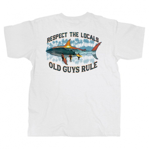 Old Guys Rule Local Respect, White in de groep Kleding & Schoenen / Kleding / T-shirts bij Sportfiskeprylar.se (OG2104)