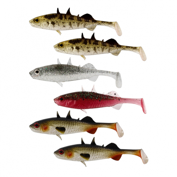 Westin Stanley The Stickleback Shadtail 5,5cm 1,5g Clear Water Mix (6-pak) in de groep Kunstaas / Softbaits / Baars Softbaits & Snoekbaars Softbaits bij Sportfiskeprylar.se (P011-262-002)