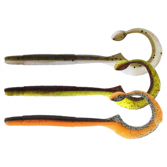 Westin Ned Worm Curl 12cm, 3g (5pcs) - Dark Water Mix 7 in de groep Kunstaas / Softbaits / Craws & Creaturebaits / Ned Rig Baits bij Sportfiskeprylar.se (P187-709-014)