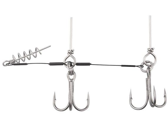 Dragon stinger with corkscrew 2 x Hooks in de groep Haken & Terminal Tackle / Stingers & Stinger-accessoires / Stingers bij Sportfiskeprylar.se (PDF-56-300-2713r)