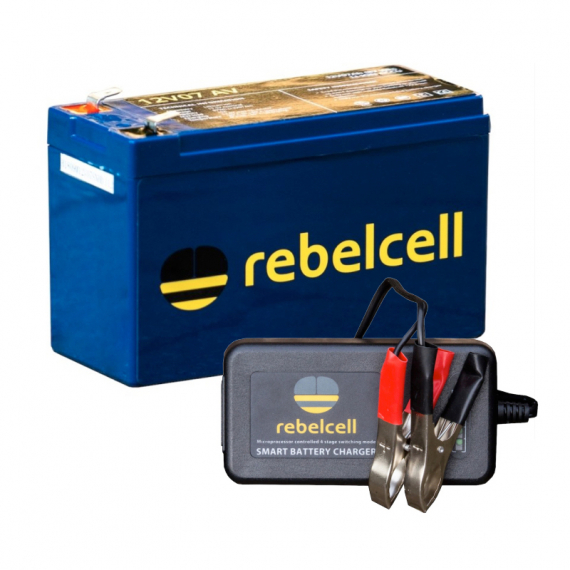 Rebelcell 12V07 AV Li-ion Med Laddare 12.6V3A in de groep Marine Elektronica & Boot / Batterijen & Opladers / Batterijen / Lithium batterijen bij Sportfiskeprylar.se (RC12V07PACK)