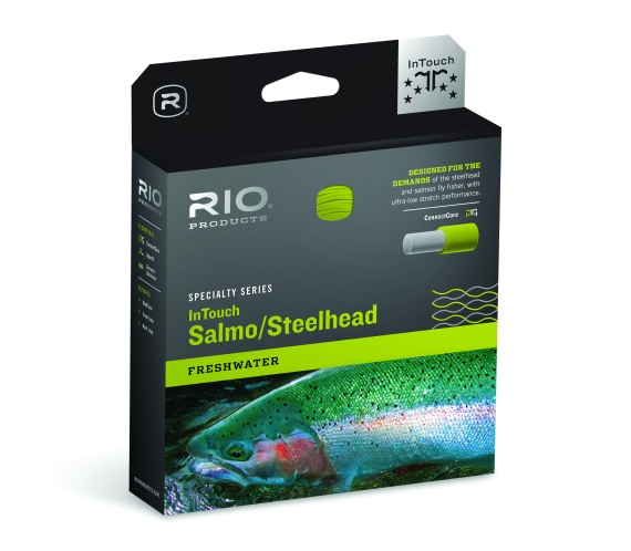 Rio InTouch Salmo/Steelhead WF Float Fly Line Moss/Yellow in de groep Vismethoden / Vliegvissen / Vliesvislijnen / Enkele handlijnen bij Sportfiskeprylar.se (RP20215r)
